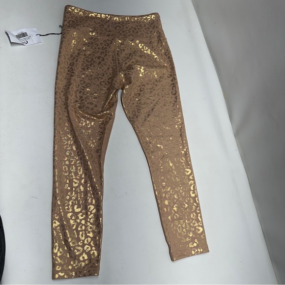 NWT Zyia Active Gold Leopard Light N Tight Hi-Rise 7/8 Legging Women’s Size 8-10 - Picture 7 of 10